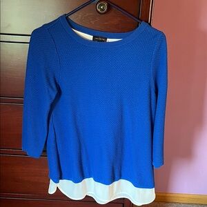 The Limited blue and white sweater/blouse size medium
